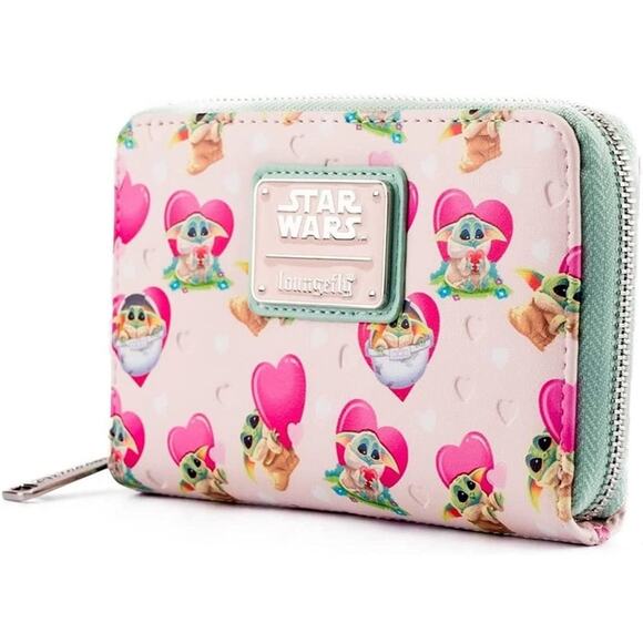 Disney Star Wars Loungefly Wallet Grogu with hearts - Picture 4 of 5